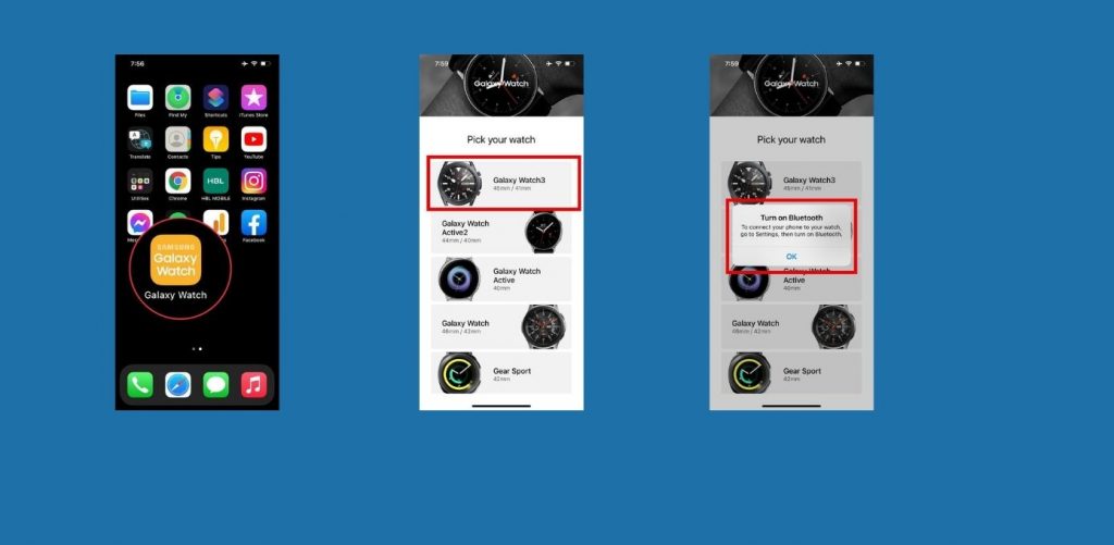 Connect the Galaxy watch with Phone