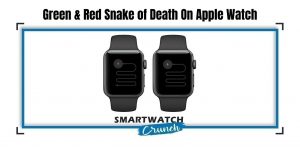 Green & Red Snake of Death On Apple Watch