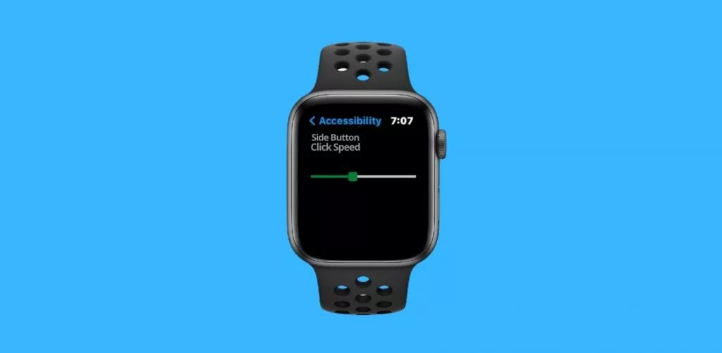 Side button speed menu of apple watch 