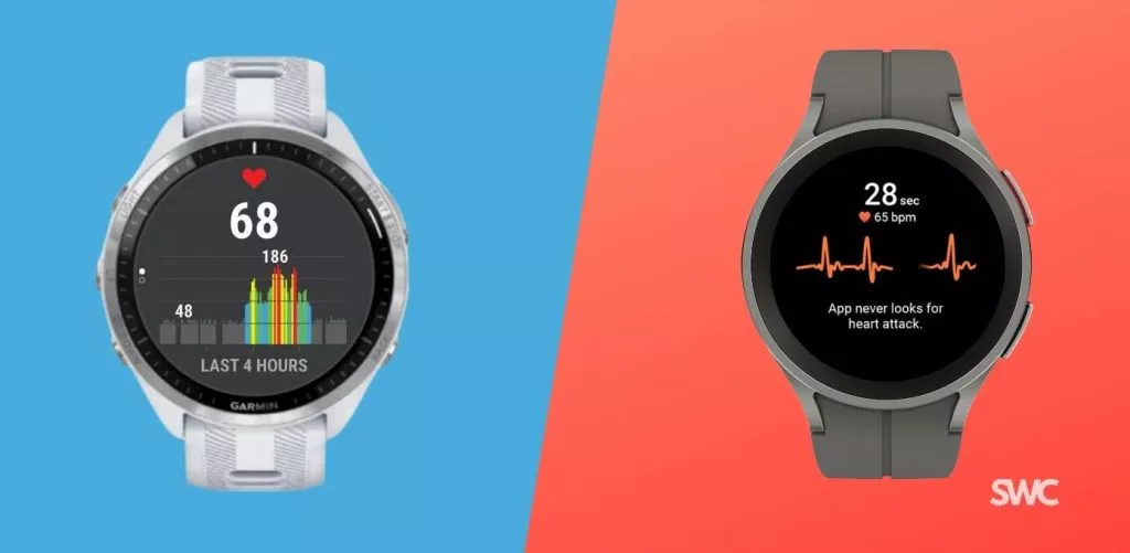 Galaxy Watch 5 Pro vs Forerunner 965 Health tracking