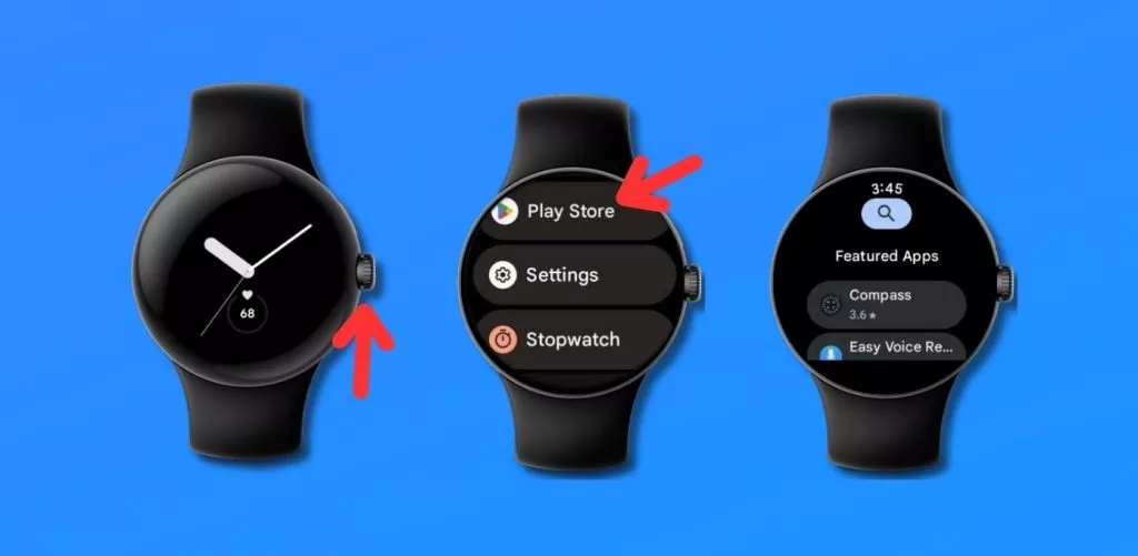 open playstore on Google Pixel Watch