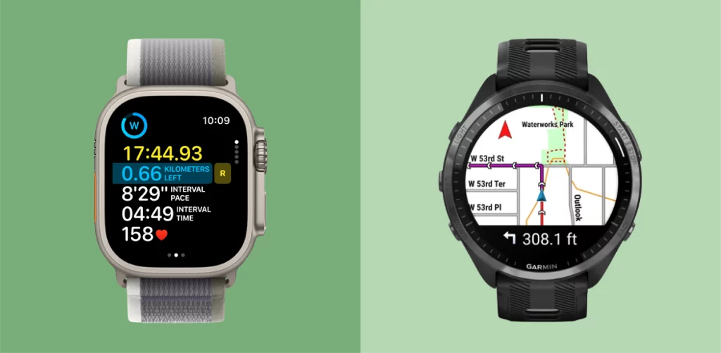 Apple Watch Ultra 2 vs Garmin Forerunner 965 Health and Sports tracking