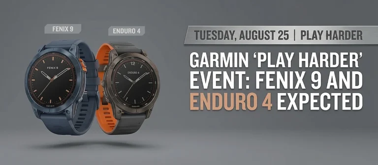 Garmin Fenix 9 event teaser — Play Harder livestream scheduled for August 25, 2026